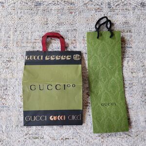 Gucci Green and Black Gift Bags